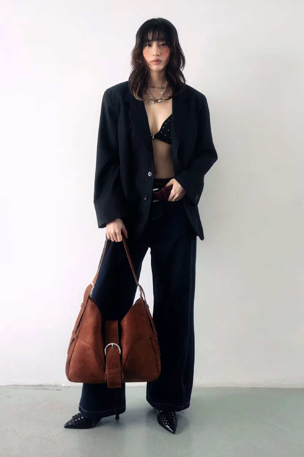 YU HOBO TOTE BAG - UMBER