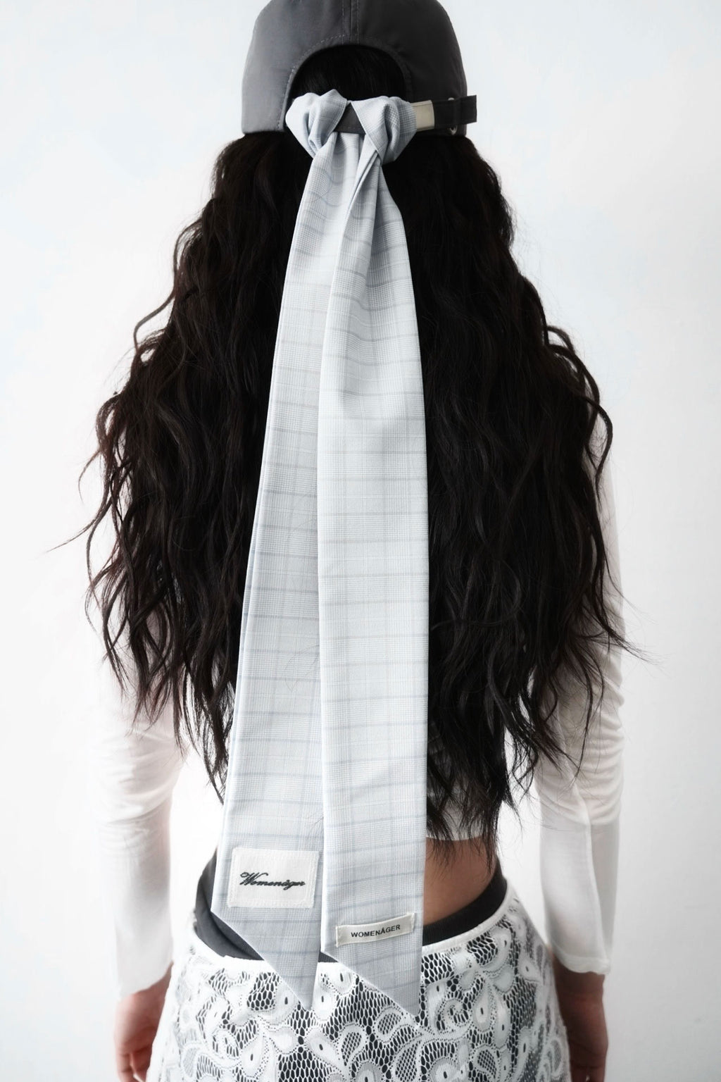 PIN UP SCARF - BLUE TARTAN