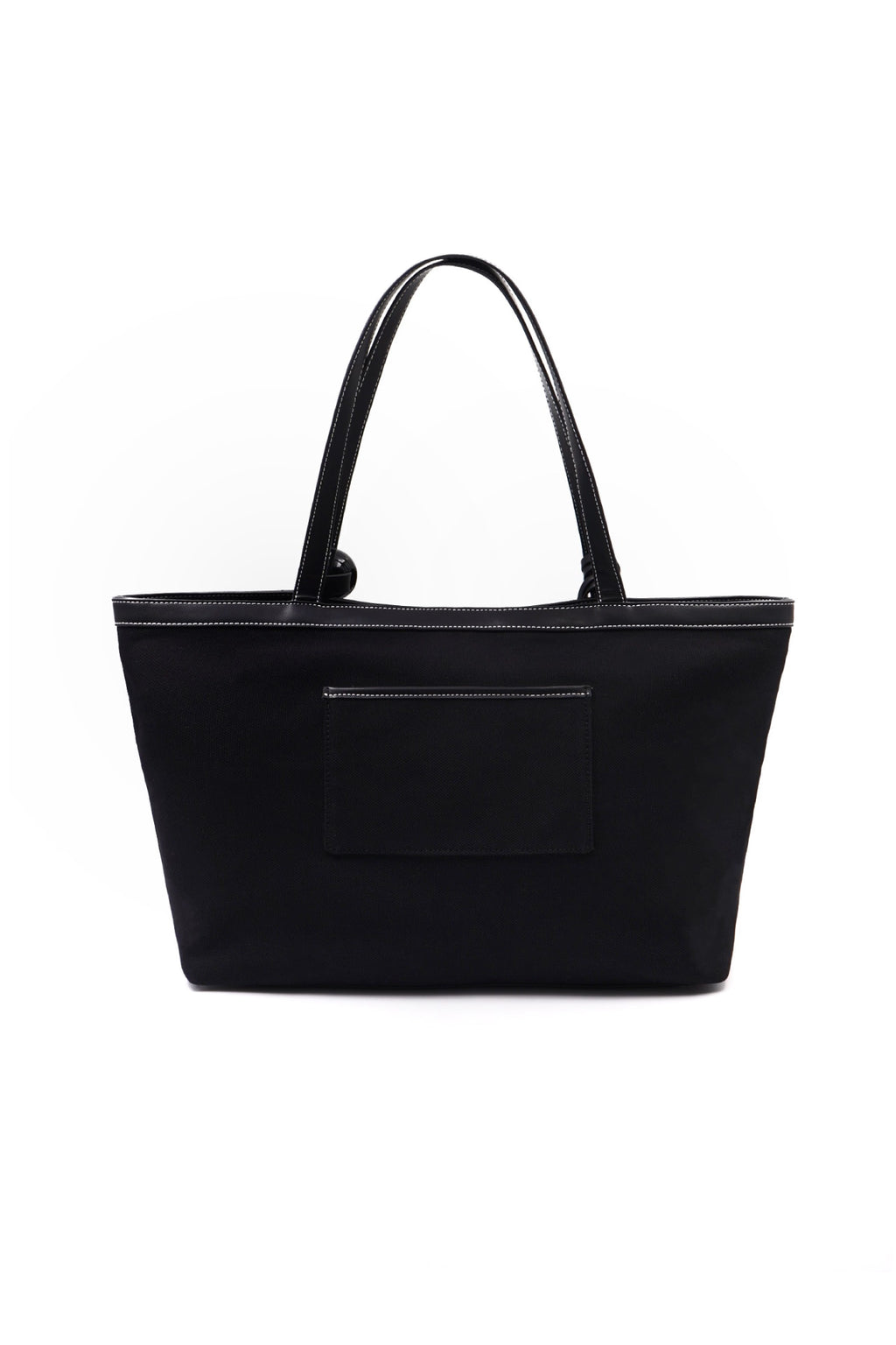 PIN UP TOTE - BLACK (WHITE STITCHING)