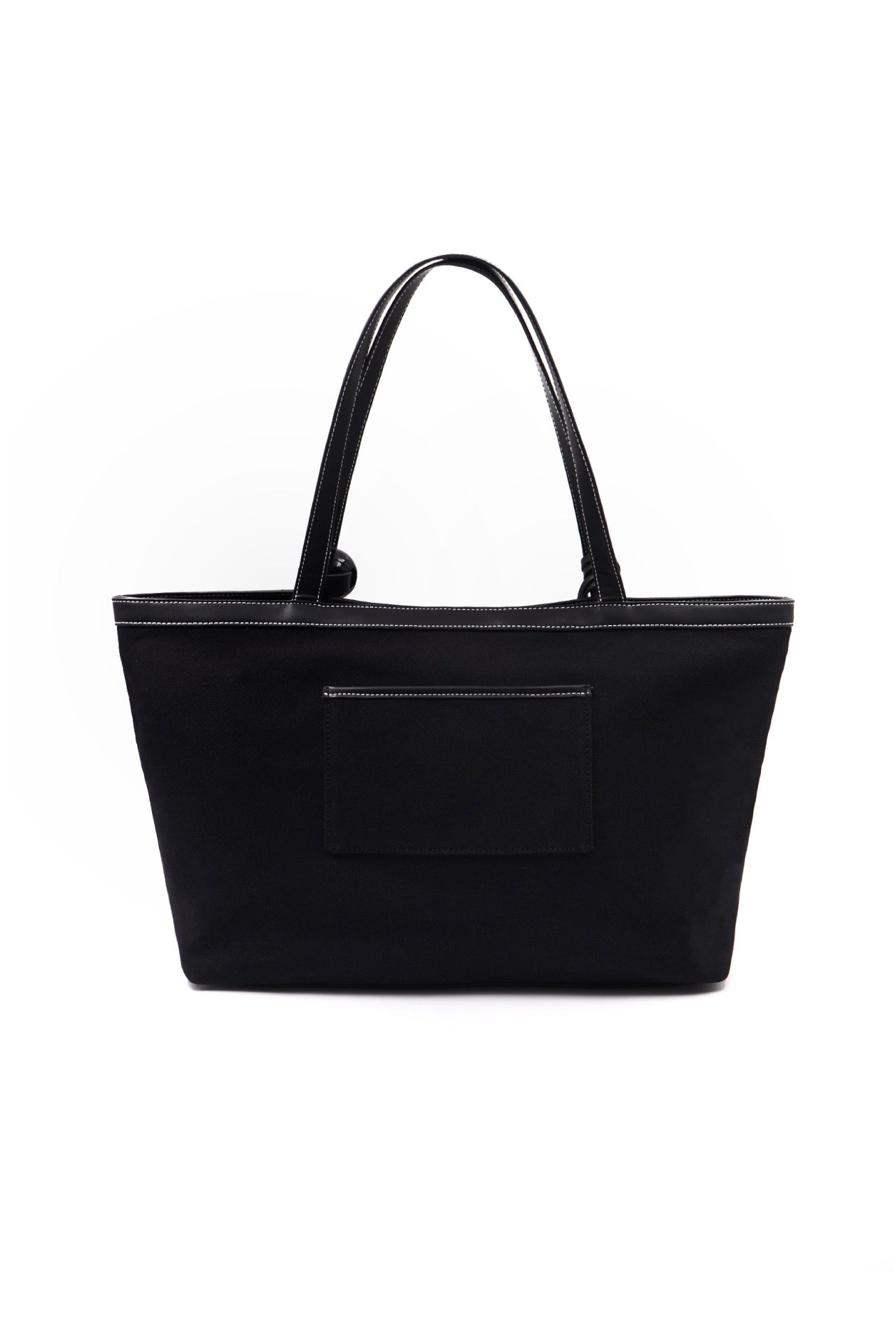 PIN UP TOTE - BLACK (WHITE STITCHING)